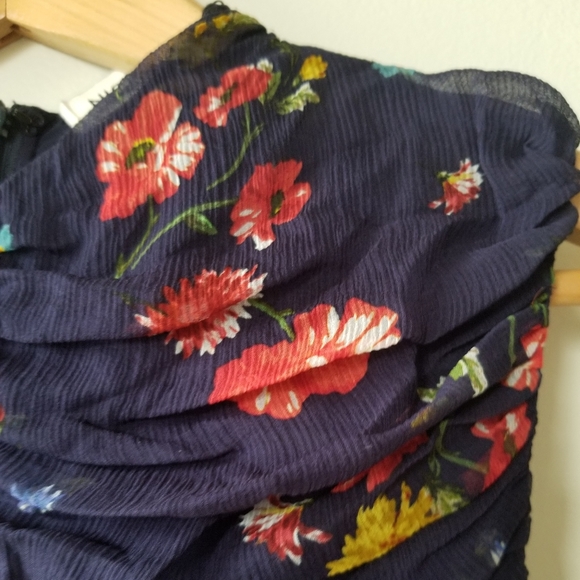 NICHOLAS Gathered Floral Print Silk Mini Dress - Picture 5 of 15